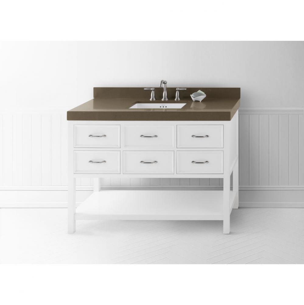 48'' Newcastle Bathroom Vanity Cabinet Base in White