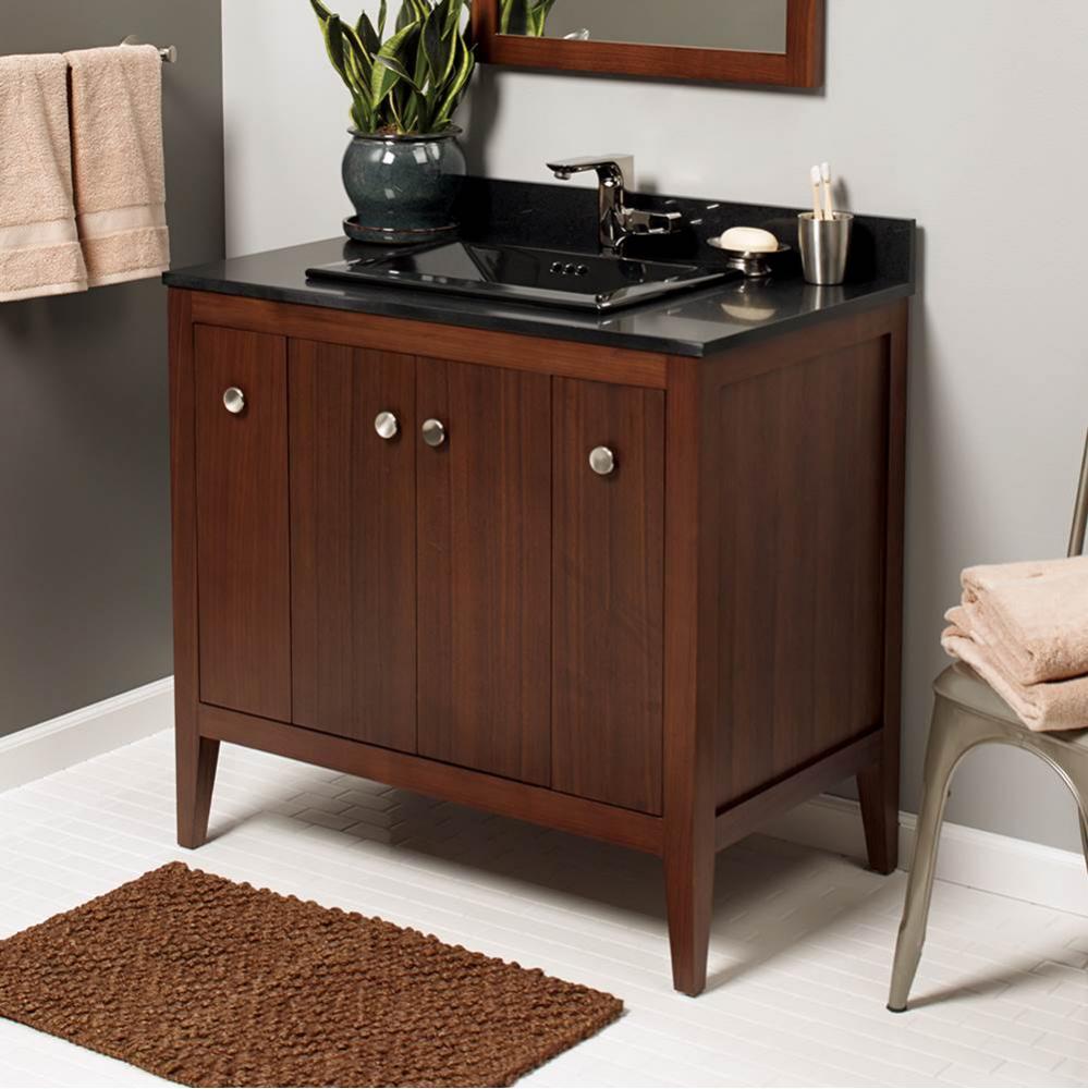 36'' Sophie Bathroom Vanity Cabinet Base in American Walnut