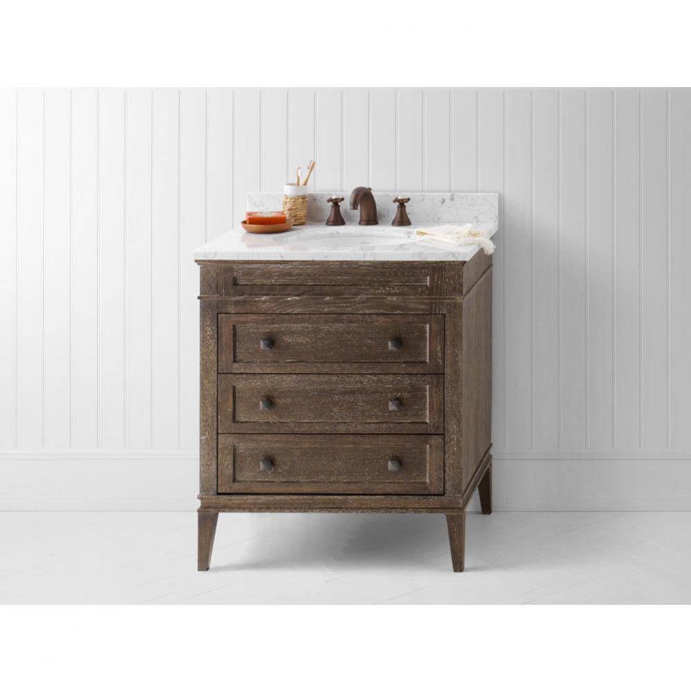 30'' Laurel  Bathroom Vanity Cabinet Base in Vintage Café