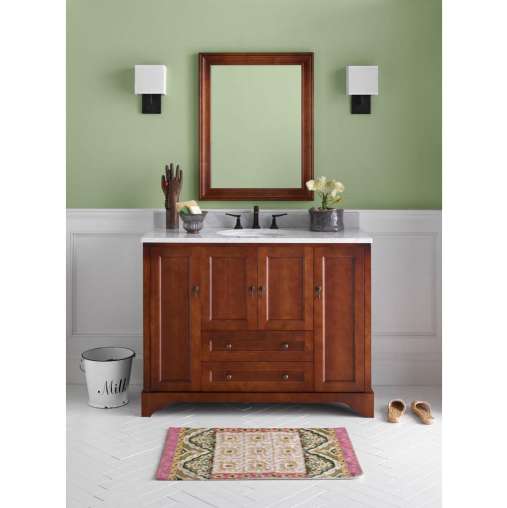 48'' Milano Bathroom Vanity Cabinet Base in Colonial Cherry