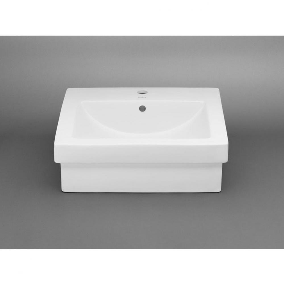 21'' Camber Rectangular Ceramic Vessel Bathroom Sink in White