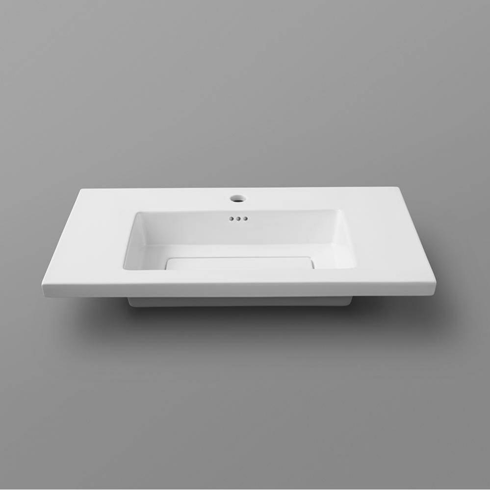 30'' Aravo Solutions sinktop in White, 22'' Depth, Single Faucet Hole