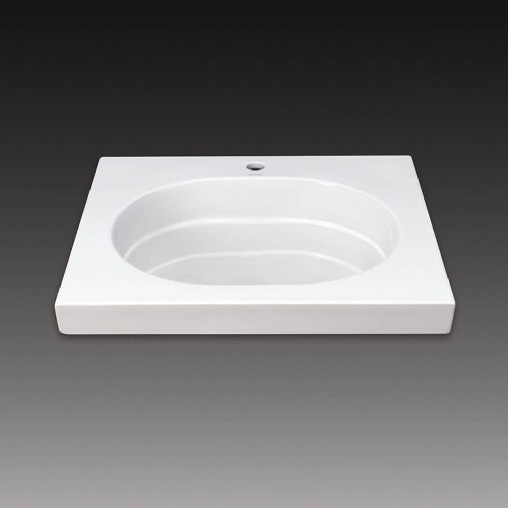 25'' Ashland™ Ceramic Utility Sinktop with Single Faucet Hole in White