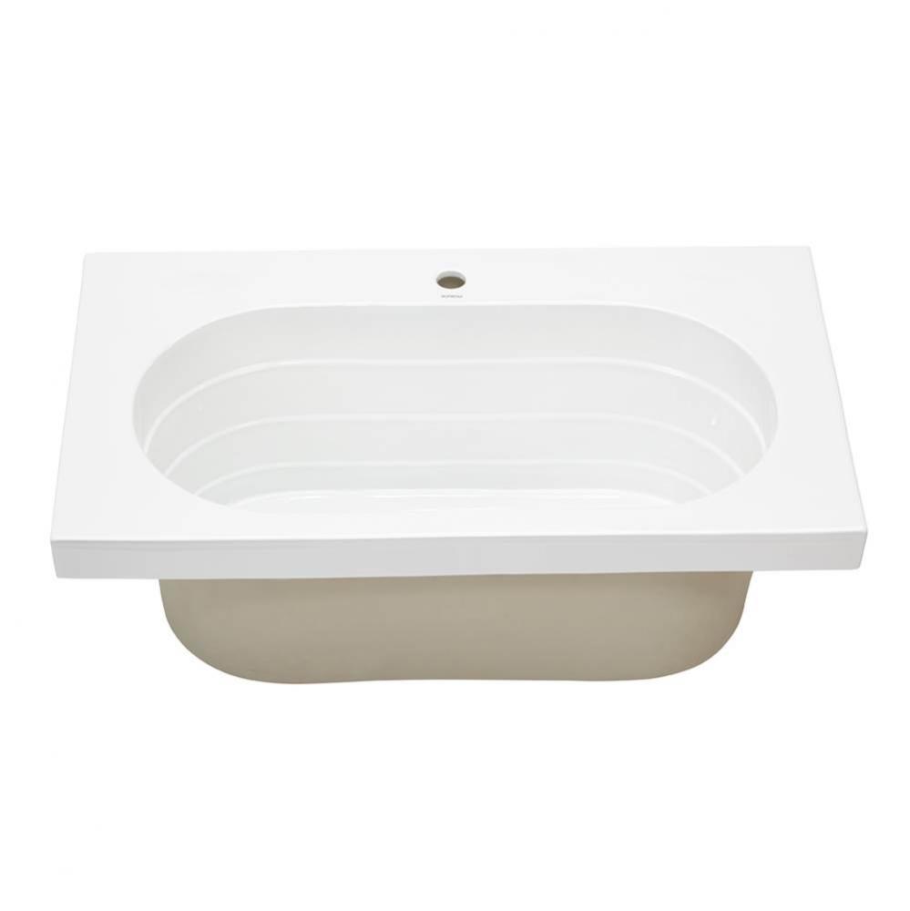 37'' Ashland™ Ceramic Utility Sinktop with Single Faucet Hole in White