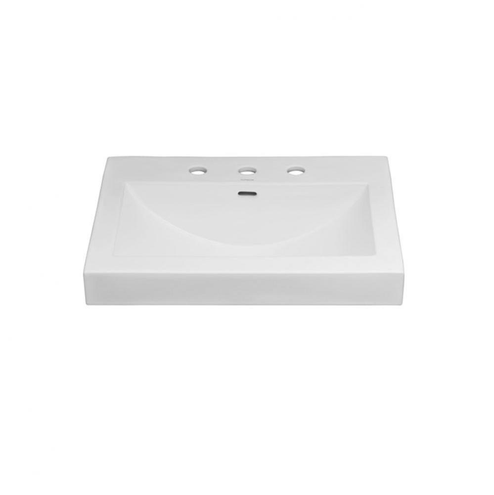 24'' Evin™  Ceramic Sinktop with 8'' Widespread Faucet Hole in White