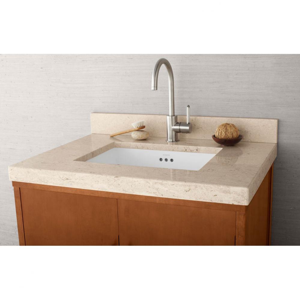 31'' x 22'' WideAppeal™ Marble Vanity Top in Cream Beige - 2'' Thi