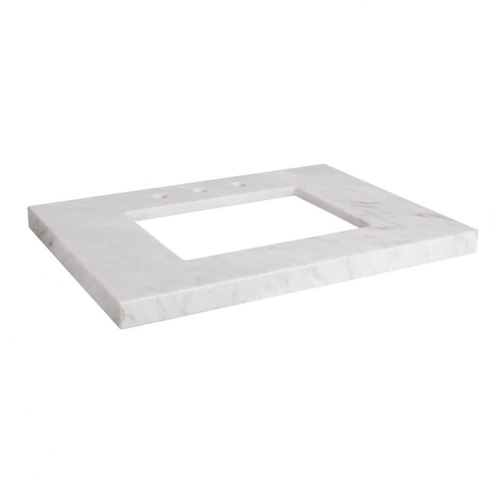 31'' x 22'' WideAppeal™ Marble Vanity Top in Carrara White - 2'' T