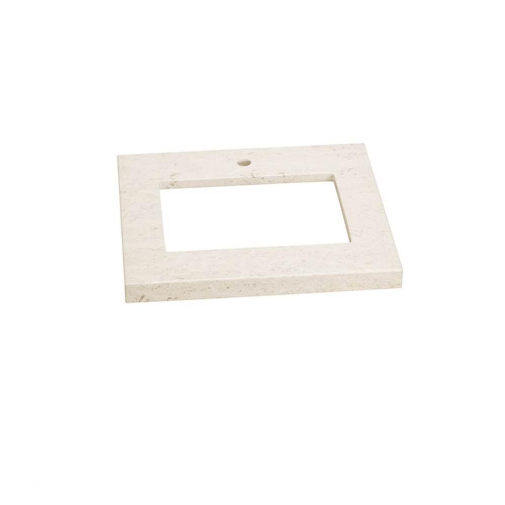 24'' x 19'' WideAppeal™  Marble Vanity Top in Cream Beige - 2'' Th