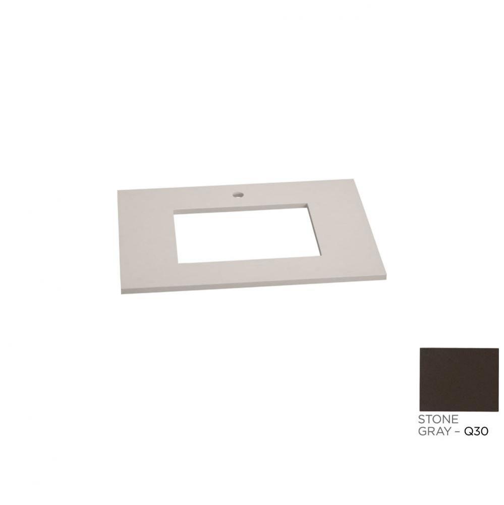 31'' x 22'' TechStone™ Vanity Top in Stone Gray - 3/4'' Thick