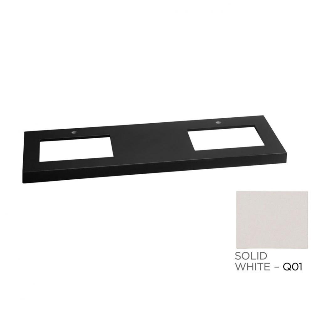 61'' x 22'' TechStone™  WideAppeal™ Vanity Top in Solid White - 2 3/4&apos