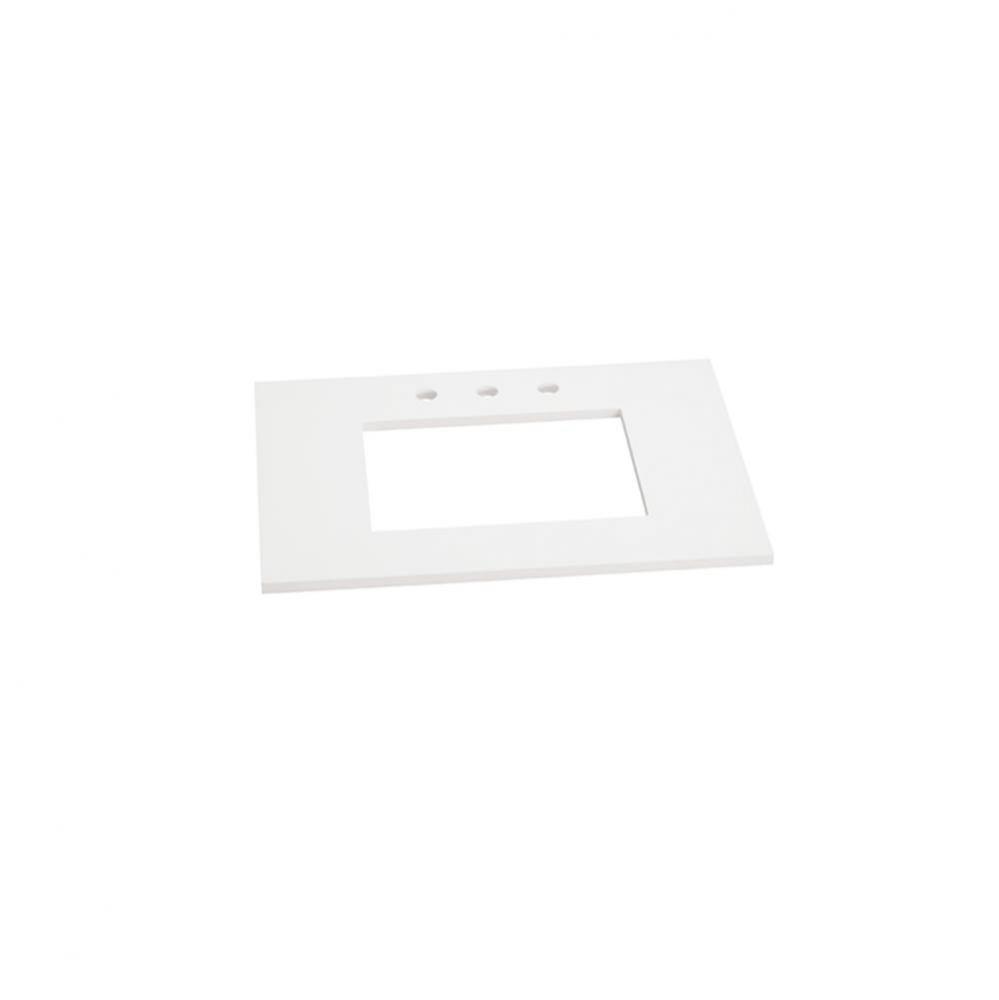 24'' x 19'' TechStone™  Vanity Top in Solid White - 3/4'' Thick