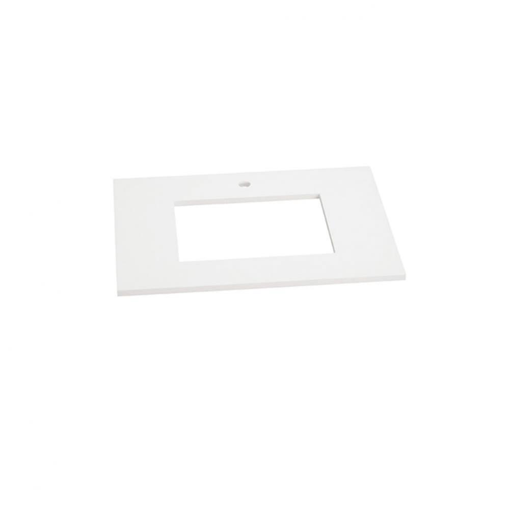 32'' x 19'' TechStone™  Vanity Top in Solid White - 3/4'' Thick