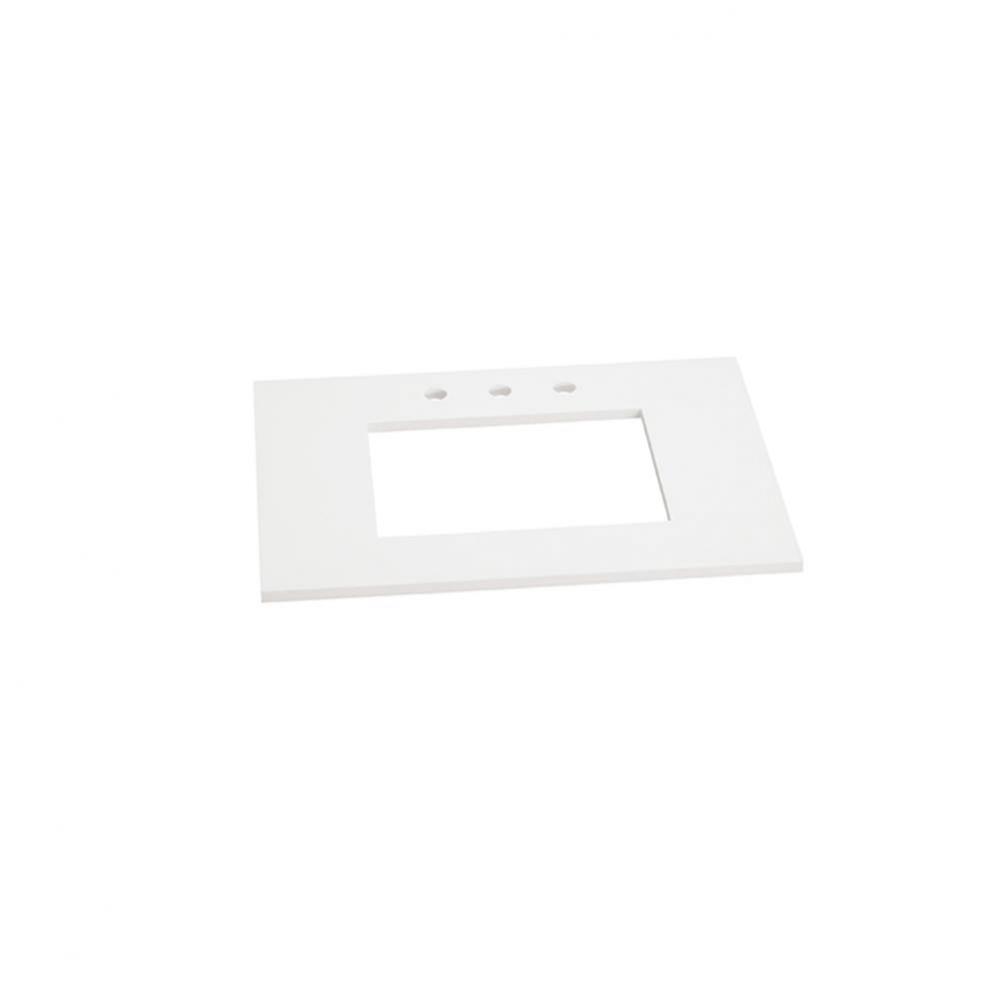 32'' x 19'' TechStone™  Vanity Top in Solid White - 3/4'' Thick