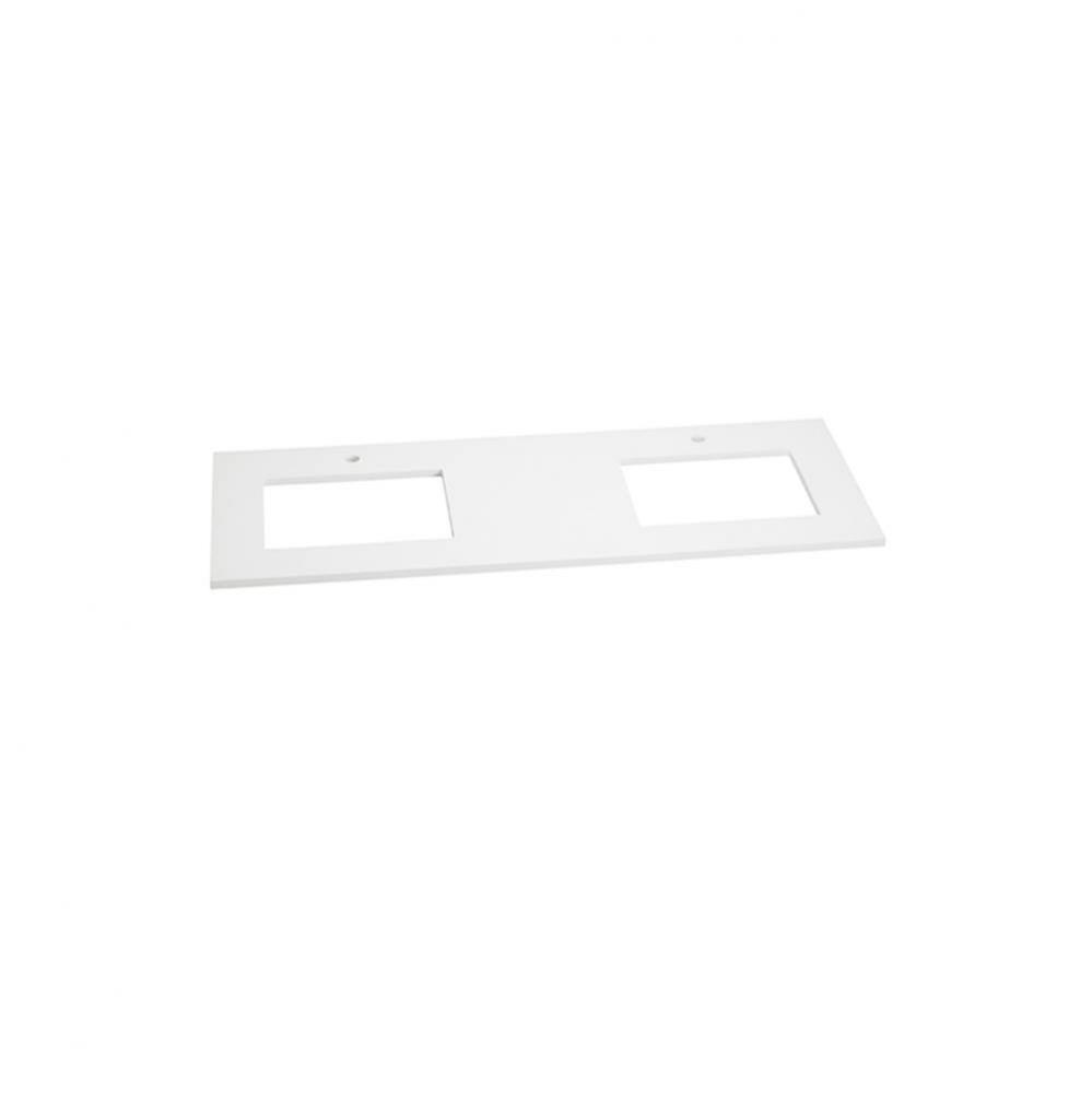 59'' x 19'' TechStone™  Vanity Top in Solid White - 3/4'' Thick