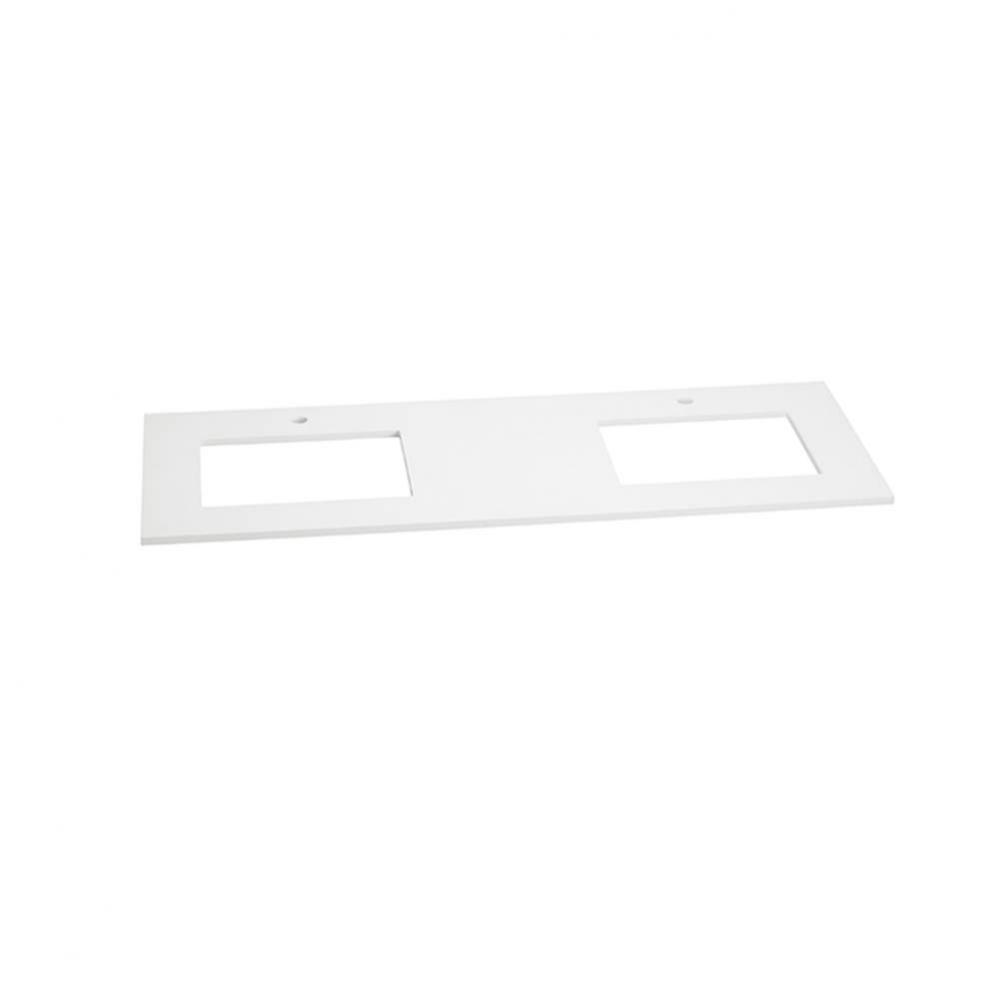 65'' x 19'' TechStone™  Vanity Top in Solid White - 3/4'' Thick