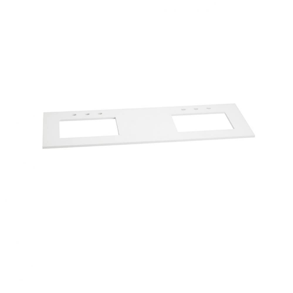 65'' x 19'' TechStone™  Vanity Top in Solid White - 3/4'' Thick