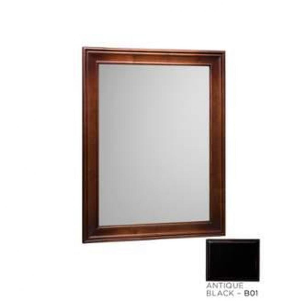 27'' William Traditional Solid Wood Framed Bathroom Mirror in Antique Black