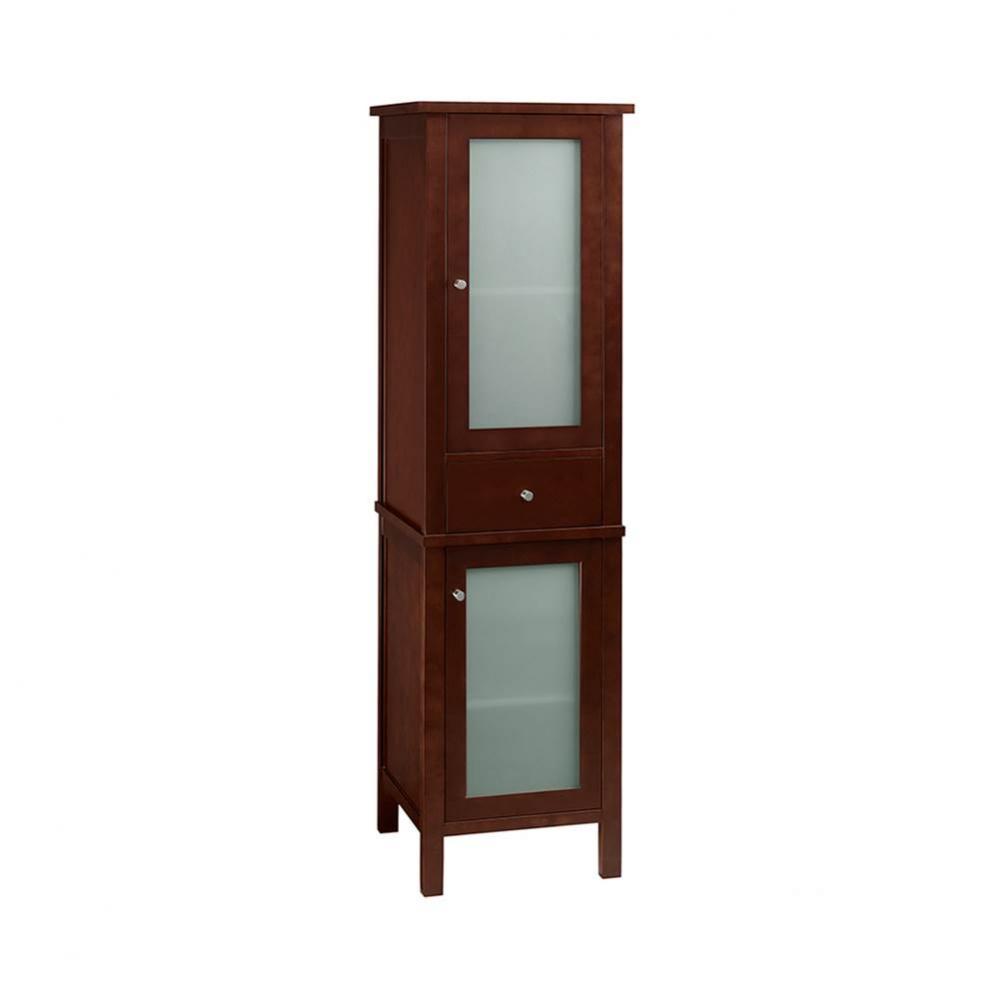 19'' Baughman Contemporary Linen Cabinet Storage Tower Dark Cherry