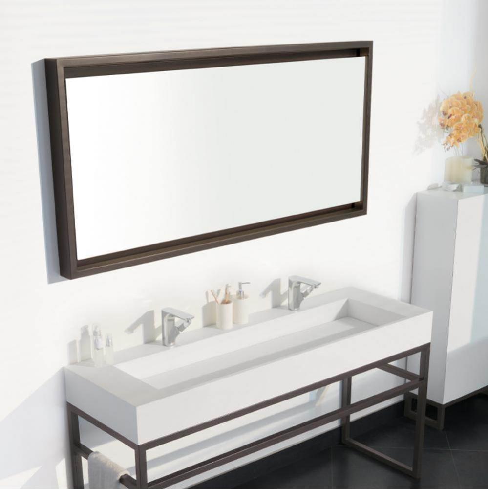 63'' Marco Mirror with LED Mirror in Oak Toscana