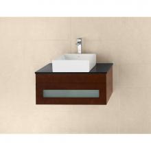 Ronbow 010131-1-H01 - Rebecca 31'' Wall Mount Bathroom Vanity Base Cabinet in Dark Cherry