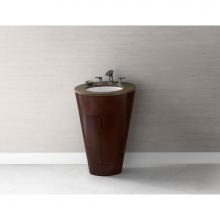 Ronbow 034723-H01 - 23'' Leonie Oval Bathroom Vanity Base Cabinet in Dark Cherry