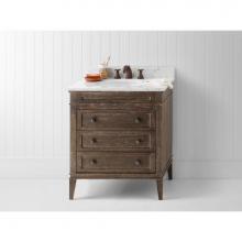 Ronbow 059430-R12 - 30'' Laurel  Bathroom Vanity Cabinet Base in Vintage Café