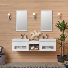 Ronbow 010131-1-W01 - 31'' Rebecca Wall Mount Bathroom Vanity Base Cabinet in Glossy White