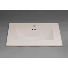 Ronbow 212231-1-WH - 31'' Kara™ Ceramic Sinktop with Single Faucet Hole in White