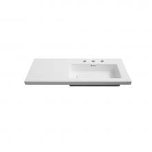 Ronbow 212537-8R-WH - 36'' Aravo ''Solutions sinktop in White, 22'' Depth, 8'' W