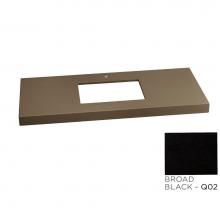 Ronbow 363343-1-Q02 - 43'' x 22'' TechStone™  WideAppeal™Vanity Top in Broad Black - 2'&apo