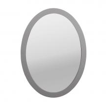 Ronbow 600023-F20 - 23'' Contemporary Solid Wood Framed Oval Bathroom Mirror in Empire Gray