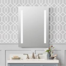 Ronbow 601324-SA - 24'' Salon Contemporary Metal Framed Bathroom Mirror with LED Light Border in Satin Alum