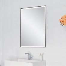 Ronbow 601624-MB - 24'' Brilliance Metal Framed LED Mirror in Matte Black