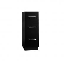 Ronbow 621812-B02 - 12'' Eco-Friendly Freestanding Bathroom Storage Drawer Bank in Black