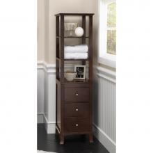 Ronbow 672020-F07 - 20'' Bedford Transitional Linen Cabinet Storage Tower in Vintage Walnut