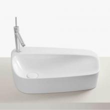 Ronbow E012005-1-WH - 24'' Serous Above Counter Ceramic Vessel with out Overflow with Faucet Hole in White