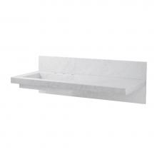 Ronbow E020747-8-CW - 47'' Free Floating Plane Mable Sinktop-Carrara White