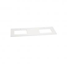 Ronbow 362261-1D-Q01 - 61'' Standard quartz top in Solid White, Single Faucet Hole