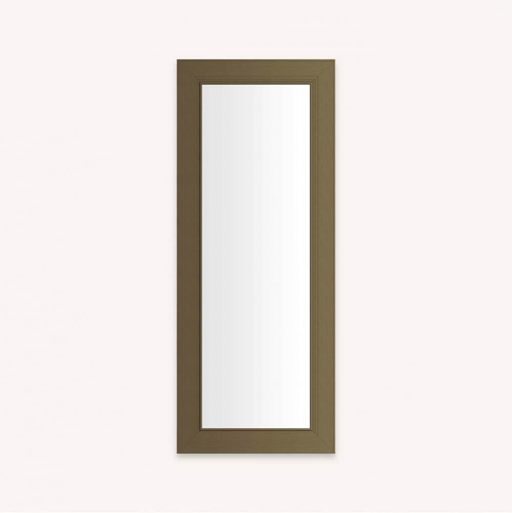 DC FRAMED WALL MIRROR, ME, 16X40, VN BRASS