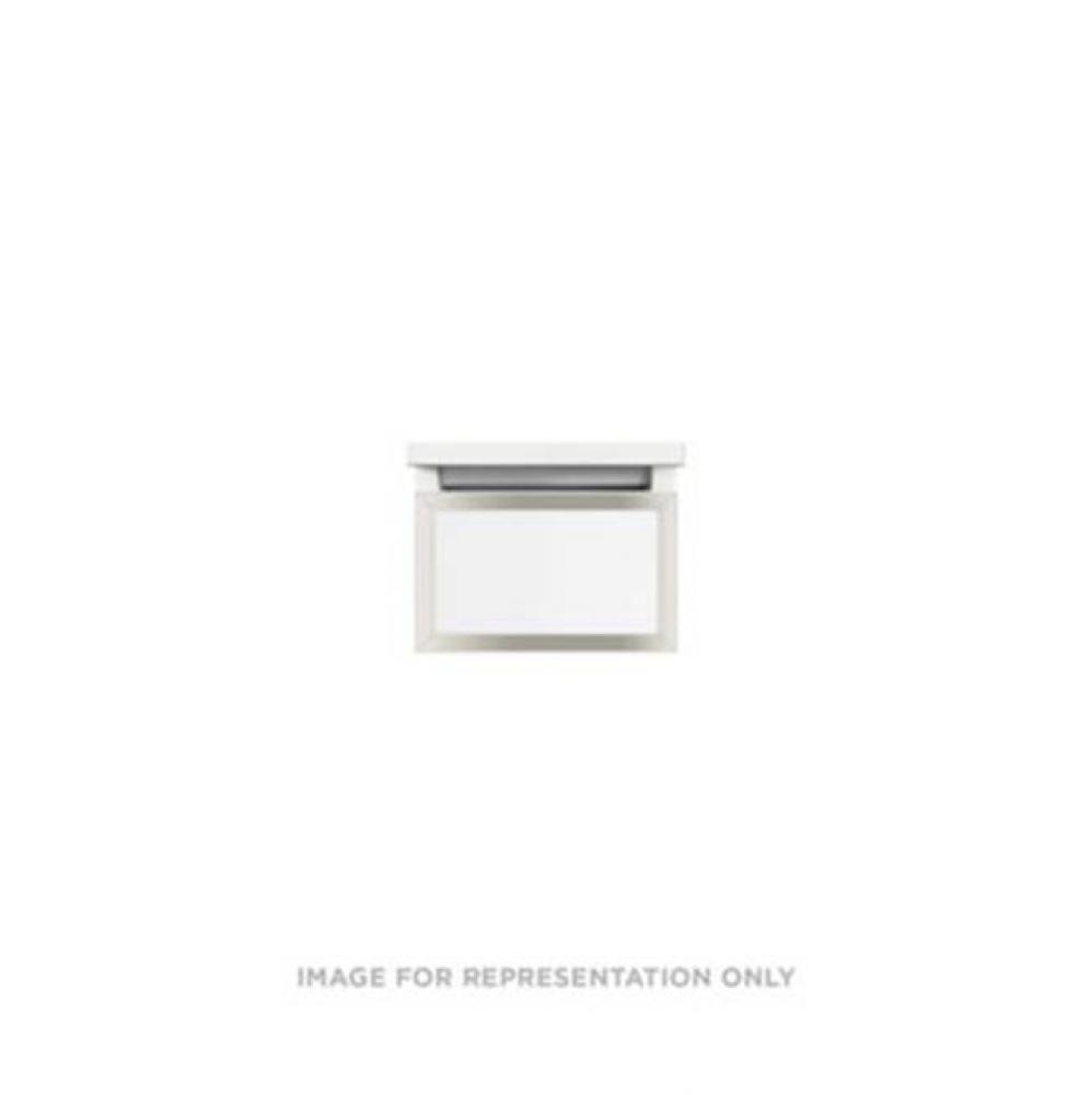 Profiles Framed Vanity, 12'' x 7-1/2'' x 21'', White, Polished Nicke