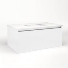 Robern VM36H2D21F21N - Cartesian Vanity, 36'' x 15'' x 21'', White, Full Drawer, No Night L