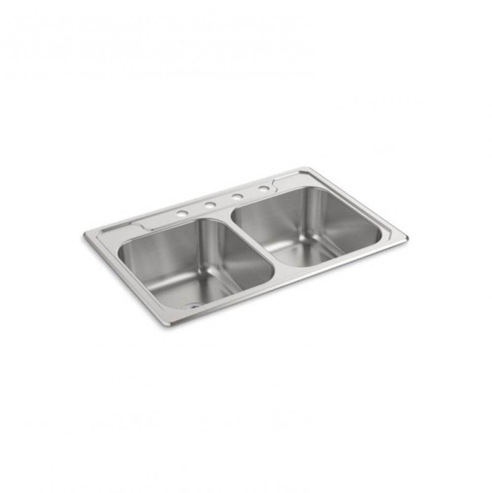 Self-rimming Kitchen Sink, 33'' x 22'' x 8''