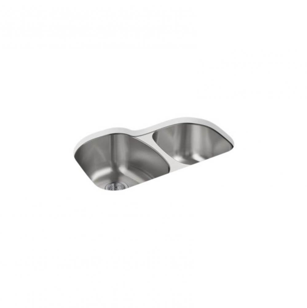 Cinch® 31-1/2'' x 20-1/2'' x 9'' Undermount large/small kitchen