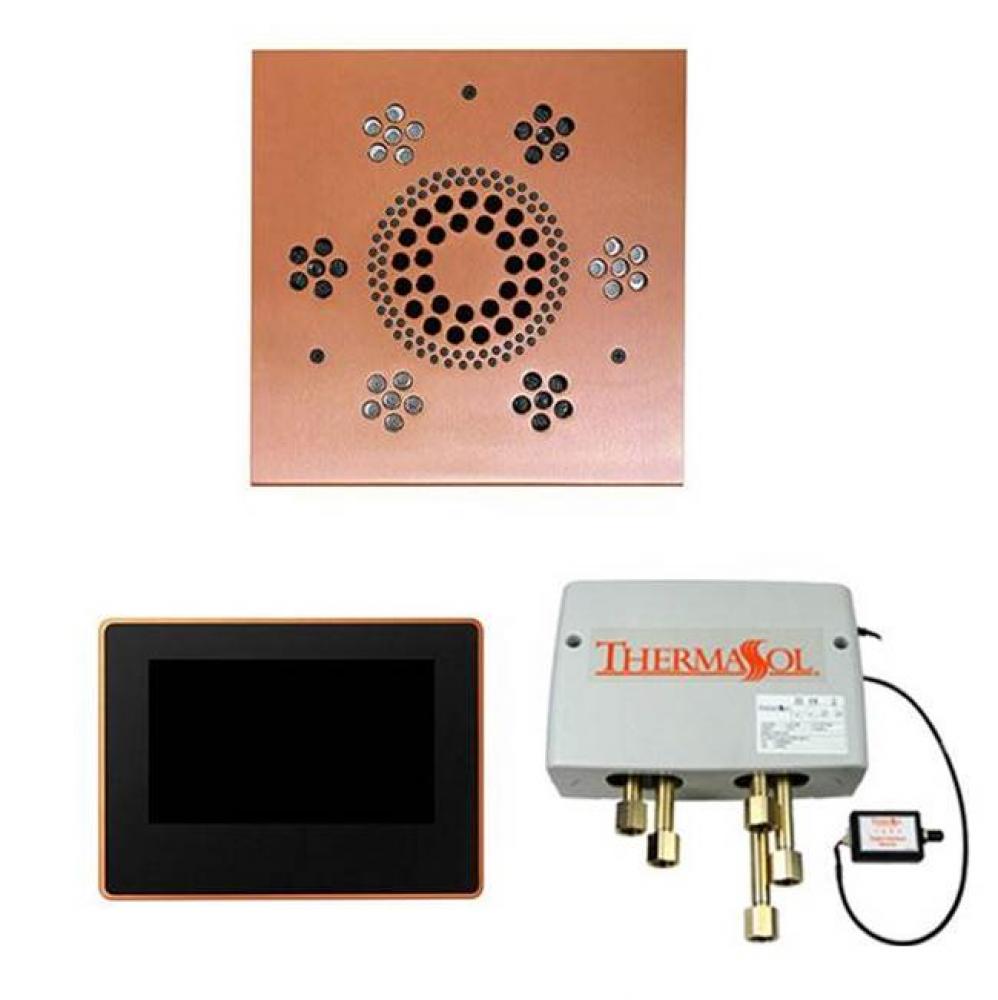 The Wellness Shower Package with 7'' ThermaTouch Trim Upgraded Square Copper