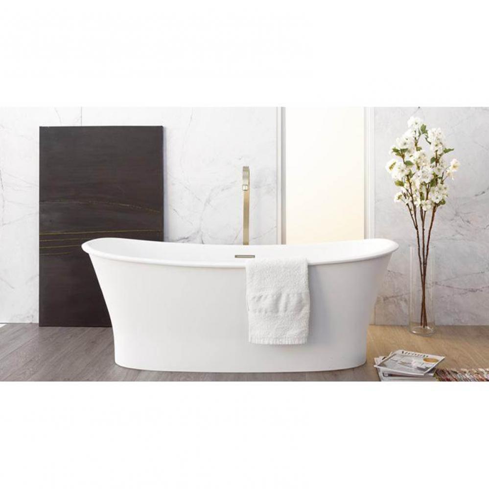 Cloud Bath 62 X 29 7/8 X 20 7/16 - Fs - Sb Drain & O/F - White Matte