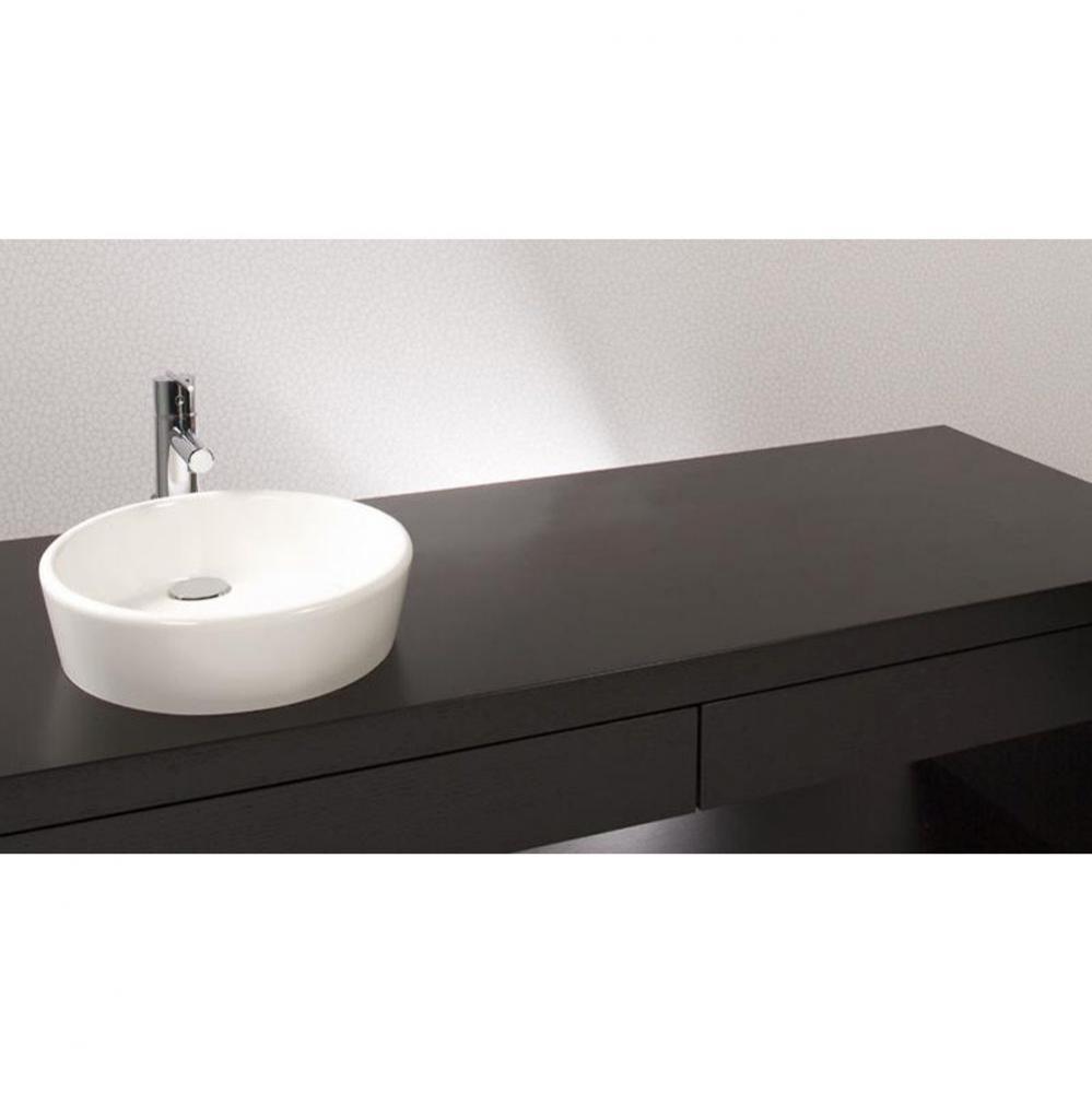 LAV - OVE - 15 X 15 X 4 - ABOVE MOUNT VESSEL - BN O/F - WHITE TRUE HIGH GLOSS