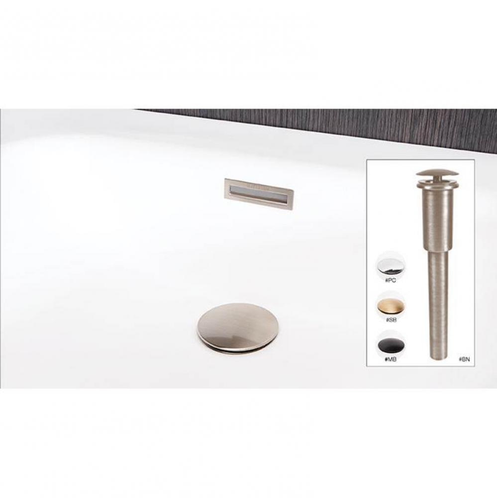 Dome Style Lav Drain Without O/F - Pc - Matte Black