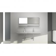 Wet Style WM6022-DT-M - Decorative Trim And Bracket System For 60 Inch Lavatory - Stainless Steel Mirror Finish