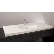 Wet Style VOVS48C-1-MA - Lav - Ove - 48 X 22 X 2 - Center - 1 Hole - White Matte