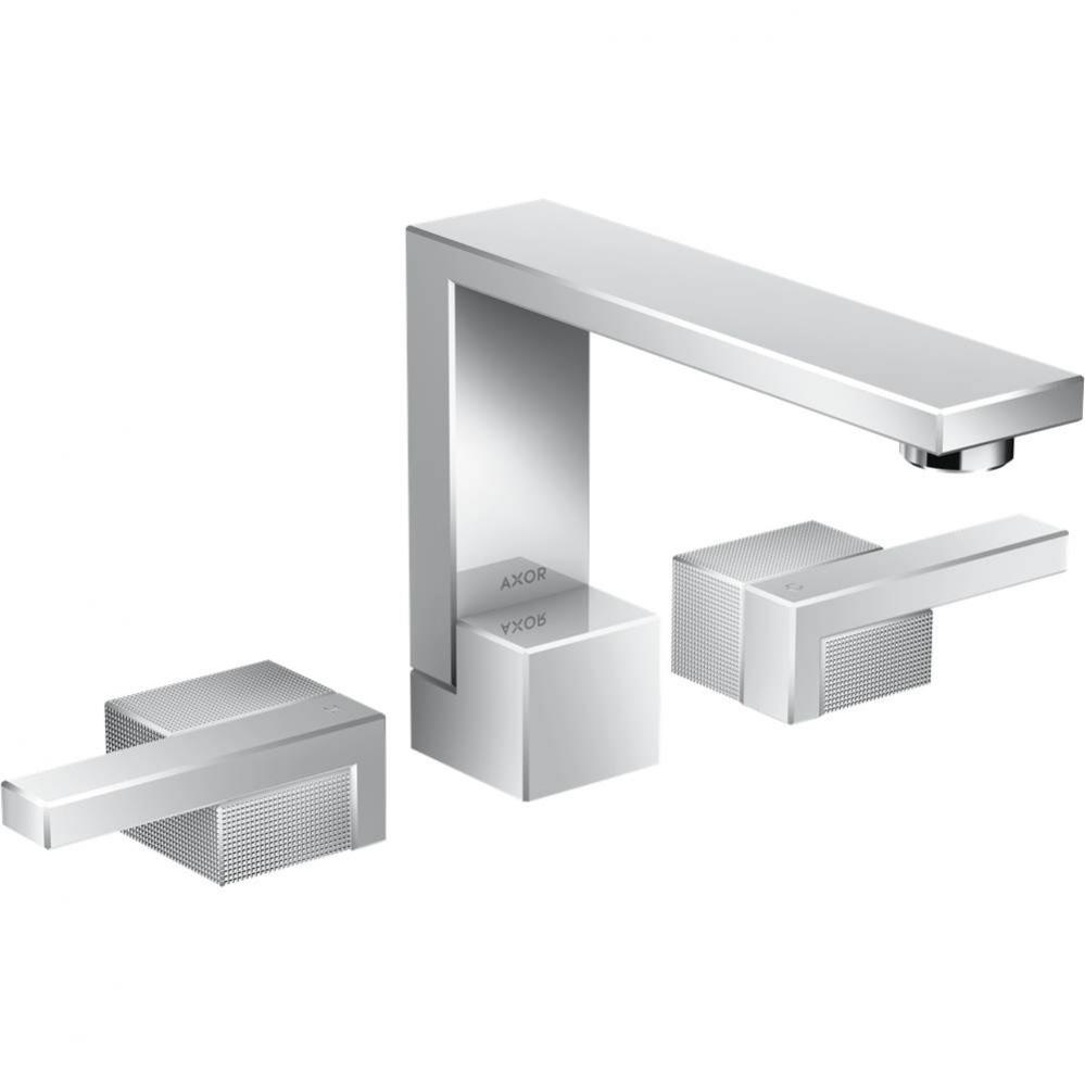 AXOR Edge Widespread Faucet 130 - Diamond Cut, 1.2 GPM in Chrome